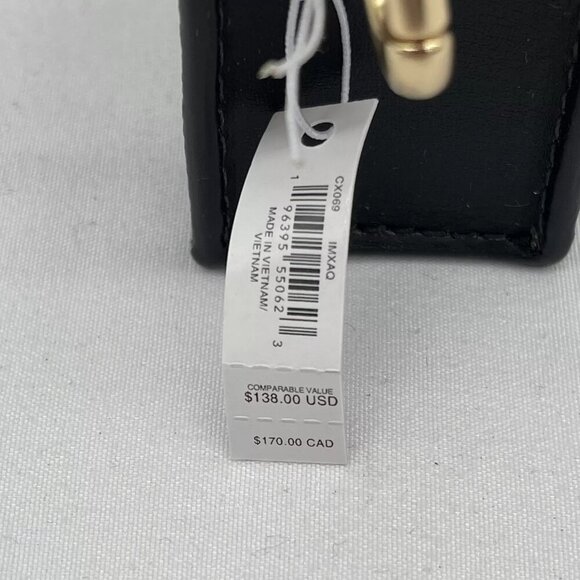 NEW COACH North/South Mini Tote Bag Charm In Signature Canvas Brown/Black - Picture 9 of 14